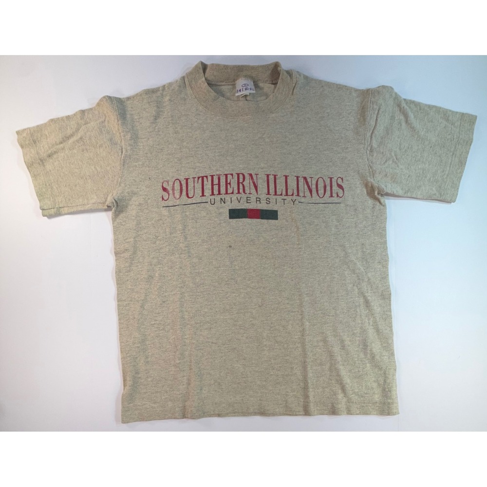Vintage Southern Illinois University SIU T-Shirt Gray Brazil Mens Medium Graphic